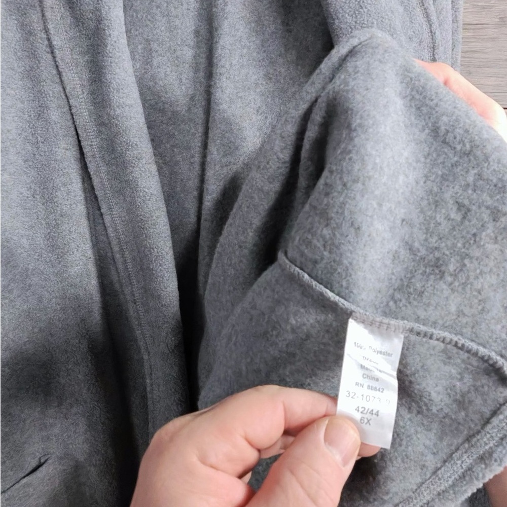 Woman Within Gray Fleece Open Front Cardigan size 6X Plus - Picture 7 of 12